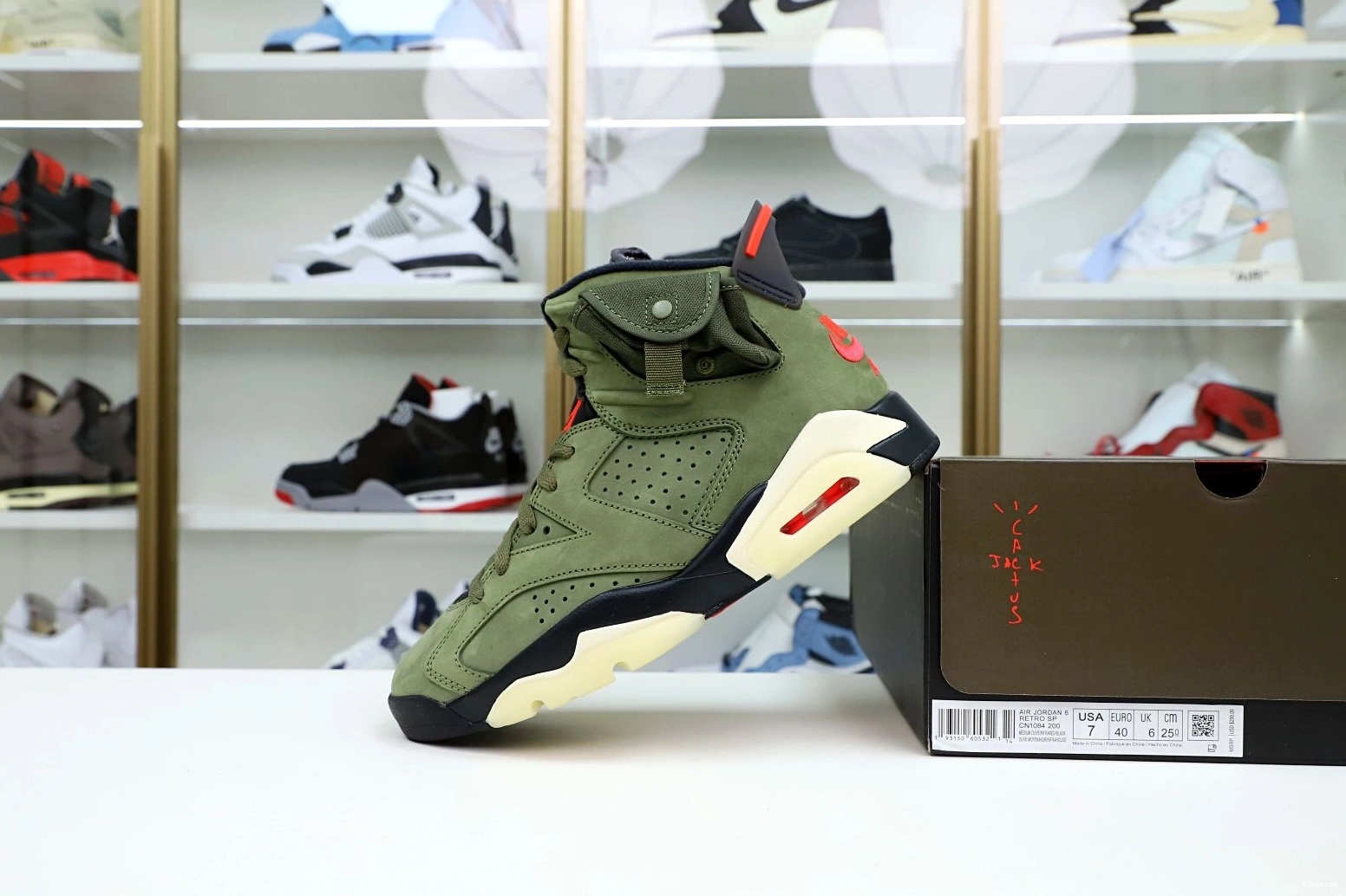 SCOTT X JORDAN TRAVIS 6 'OLIVE' AIR RETRO 1019